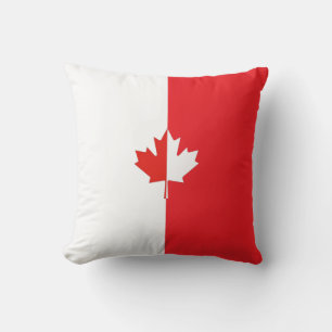 Cojín Decorativo Día de Canadá - Hojas de arce rojas y blancas