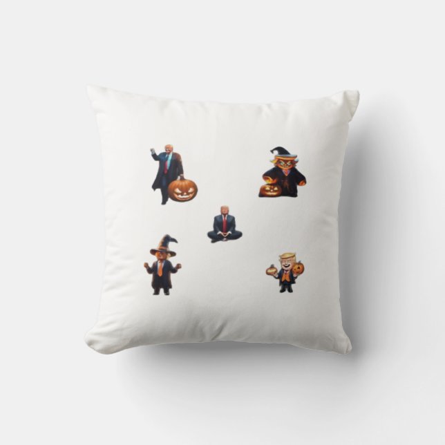 Cojín Decorativo Día de Halloween - Clásico de Trumpkin (Anverso)