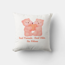 COJÍN DECORATIVO DÍA DE LA AMISTAD MEJOR AMIGO, OSOS DIVERTIDOS AMI