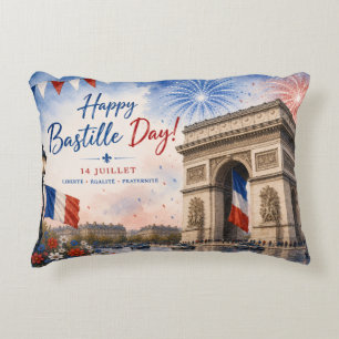 Cojín Decorativo Día de la Bastilla Arco del triunfo París Francia