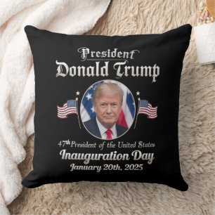 Cojín Decorativo Día de la Inauguración de Trump 2025 47º president