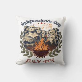 Cojín Decorativo Día de la Independencia Mount Rushmore 4 de Julio