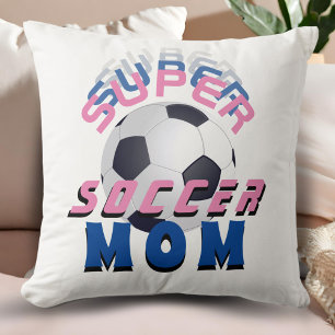 Cojín Decorativo Día de la madre de la madre deportiva del super fu