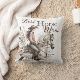 Cojín Decorativo Día de la Madre de mamá de caballo