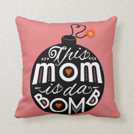 Cojín Decorativo Día de la Madre de tipografía moderna de la "Mamá 