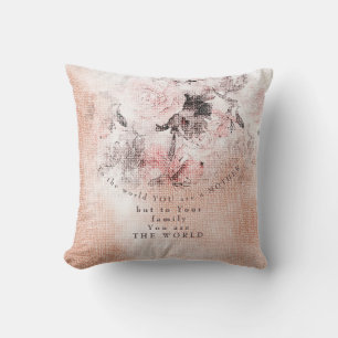 Cojín Decorativo Día de la Madre Floral Beige Vintage Moderno