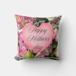 Cojín Decorativo Día de la Madre floral rosa