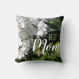 Cojín Decorativo Día de la Madre Lilacs Blanco mejor mamá de todos