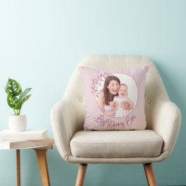 Cojín Decorativo Día de la Madre Personalizado con escritura floral