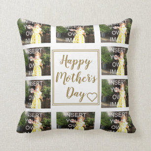 Cojín Decorativo Día de la Madre Personalizado Diez Collages de fo