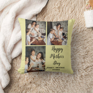Cojín Decorativo Día de la Madre personalizado, tres regalos de col