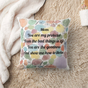 Cojín Decorativo Día de la Madre Poema Lanzamiento