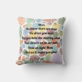 Cojín Decorativo Día de la Madre Poema Lanzamiento