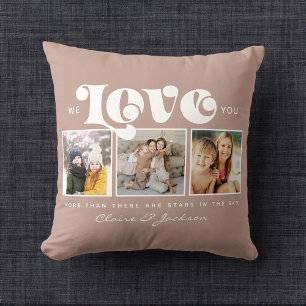 Cojín Decorativo Día de la madre te queremos Collage de fotos famil