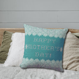 Cojín Decorativo Día de la Madre vintage rústico