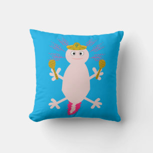 Cojín Decorativo Día de la Muerte Axolotl Mexicana Doble cara