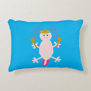 Cojín Decorativo Día de la Muerte Axolotl Mexicana Doble cara
