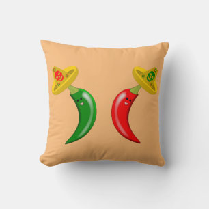 Cojín Decorativo Día de la Muerte Mexicana Chilis Doble costado
