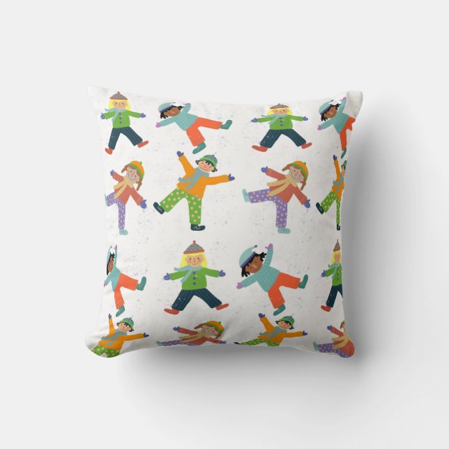 Cojín Decorativo Día de la nieve (Anverso)