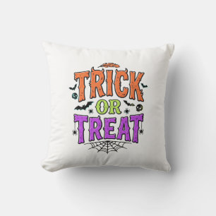 Cojín Decorativo Día de las Brujas Truco Regalo Araña Divertida Tel