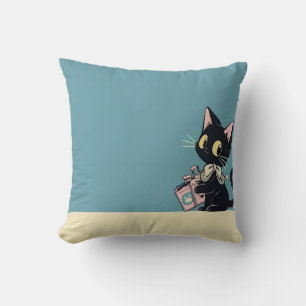 Cojín Decorativo Día de lectura de gatos