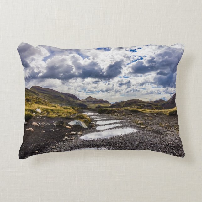 Cojín Decorativo Día De Lluvia En Torres Del Paine NP (Anverso)