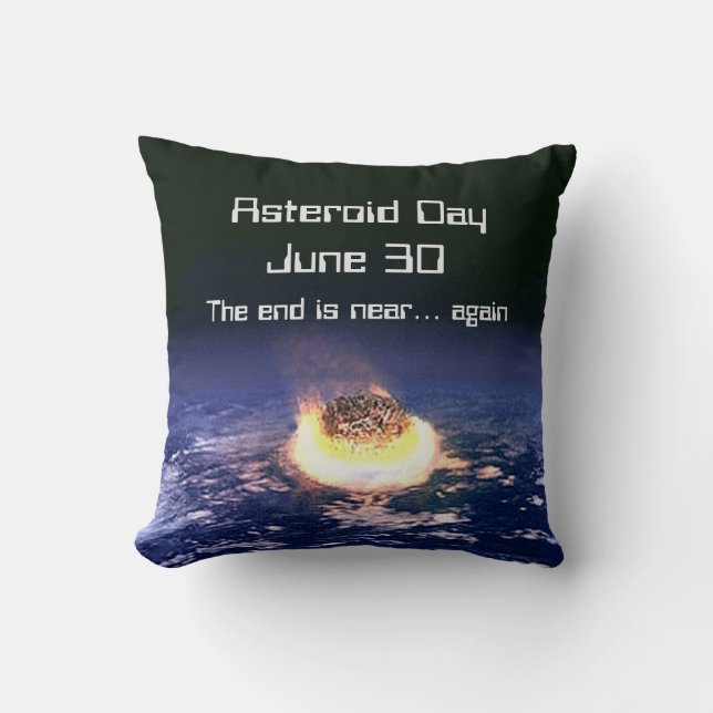 Cojín Decorativo Día de los Asteroides 30 de junio (Anverso)