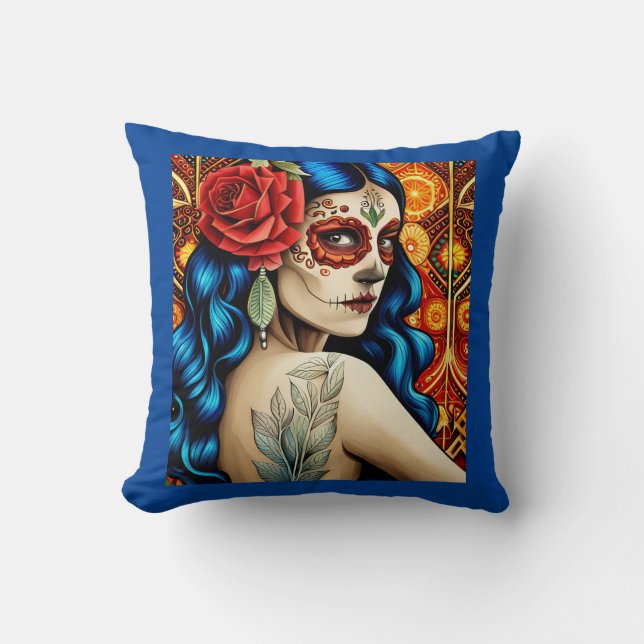 Cojín Decorativo Día de los Muertos (Anverso)