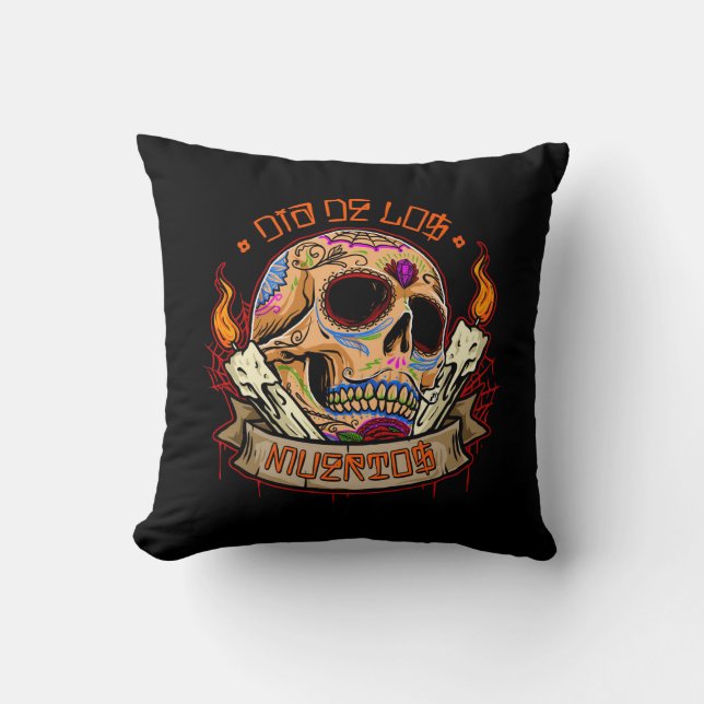 Cojín Decorativo Día de los muertos (Anverso)