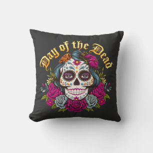 Cojín Decorativo Día de los Muertos: Celebración del Día de los Mue