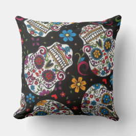 Cojín Decorativo Día de los Muertos Skull