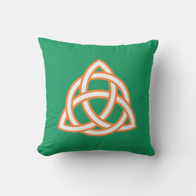 Cojín Decorativo Día de Patrones Celtas Triquetra (Anverso)