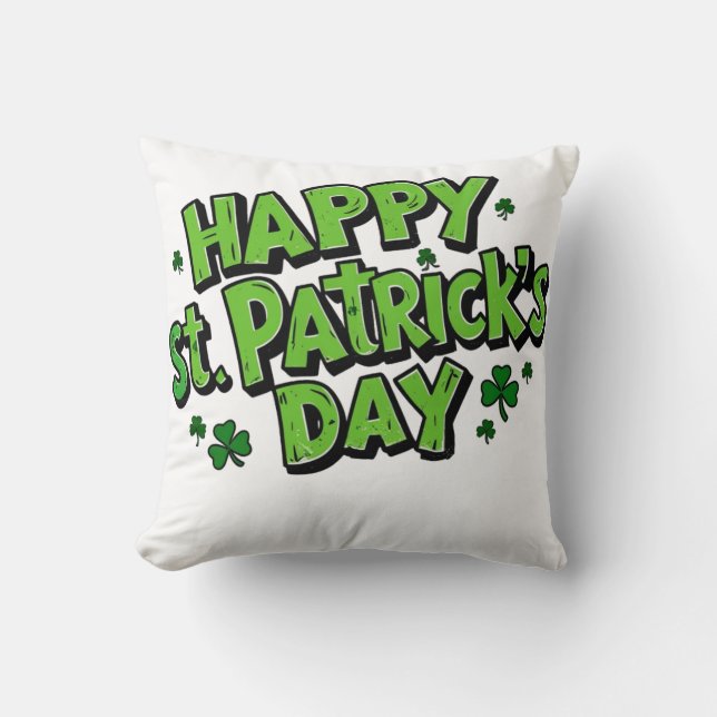 Cojín Decorativo Día de San Patricio, día de Patrick  (Anverso)