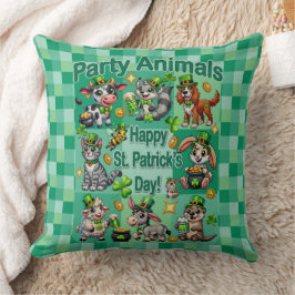 Cojín Decorativo Día de San Patricio Diversión y Adorables "Animale