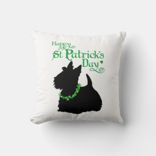 Cojín Decorativo Día de San Patricio Scottish Terrier
