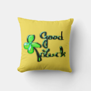 Cojín Decorativo Día de San Patricio trébol de cuatro hojas