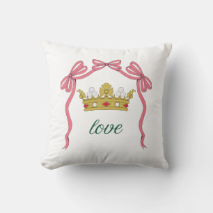 Cojín Decorativo Día de San Valentín Coquette Corazón Lazo Día de S