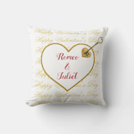 Cojín Decorativo Día de San Valentín de amor elegante y elegante de