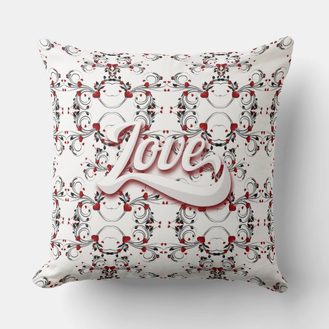 Cojín Decorativo Día de San Valentín de venerable amor (Anverso)