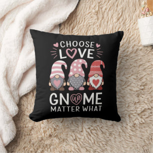 Cojín Decorativo Día de San Valentín elegir amor Gnome Matar Qué