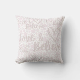 Cojín Decorativo Día de San Valentín pastel doodle blanco Love & Be