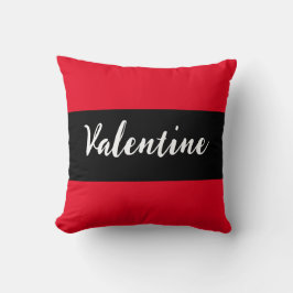 Cojín Decorativo Día de San Valentín Rojo y Negro