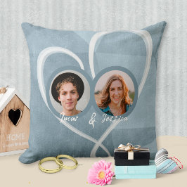 Cojín Decorativo Día de San Valentín Romántico 2 Fotos y Corazones