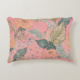Cojín Decorativo Día de San Valentín,Rosa,Flores Hermosas,Moderno, 