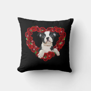 Cojín Decorativo Día de San Valentín Rosas del corazón del terror d