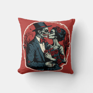 Cojín Decorativo Día de San Valentín zombies aman