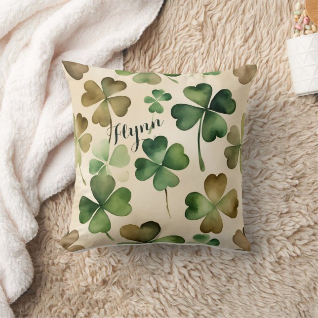Cojín Decorativo Día de Simpatizantes de Shamrock (Manta)