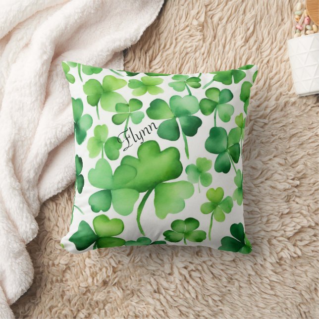Cojín Decorativo Día de Simpatizantes de Shamrock (Manta)