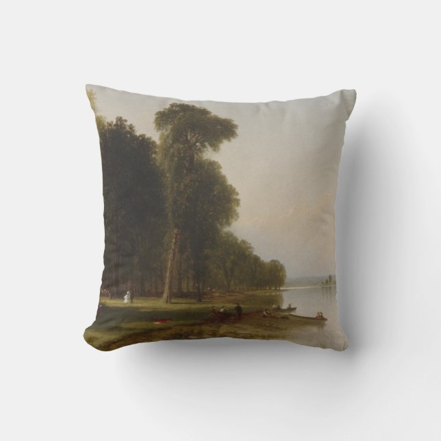 Cojín Decorativo Día de verano en el lago Conesus (Anverso)