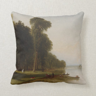 Cojín Decorativo Día de verano en el lago Conesus